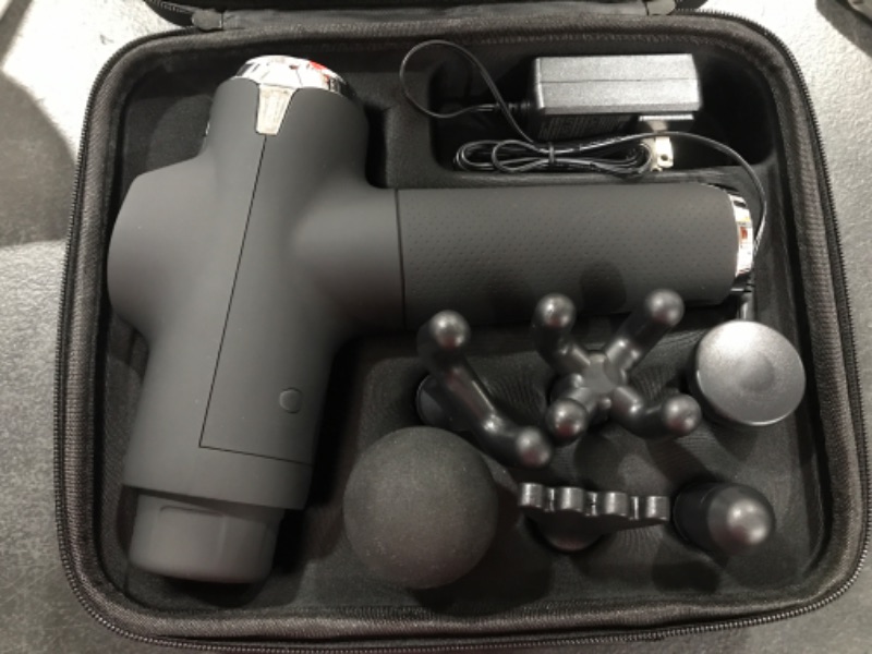 Photo 2 of Fusion Black Pro Muscle Massage Gun Deep Tissue Percussion Muscle Massager Gun for Athletes Pain Relief Therapy and Relaxation Percussive Chiropracto
