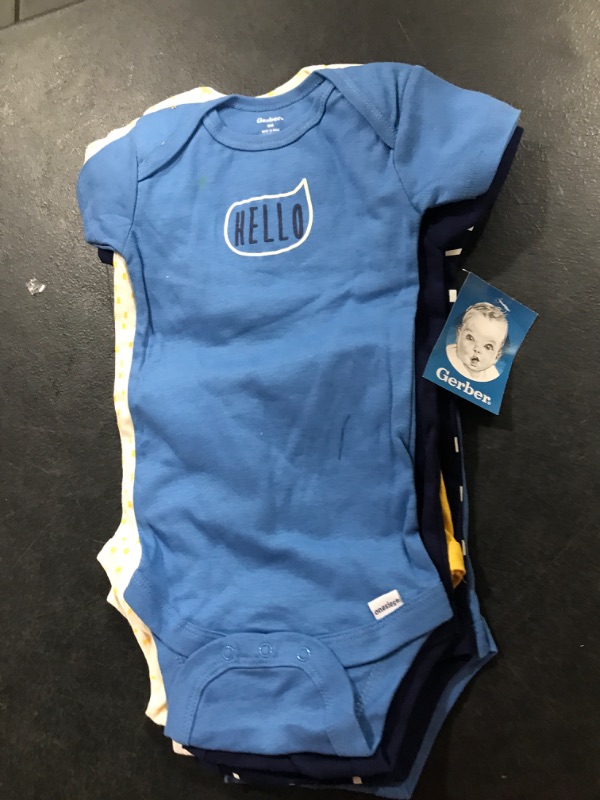 Photo 2 of Gerber baby-boys 8-pack Short Sleeve Onesies Bodysuits 12 Months Blue Fox