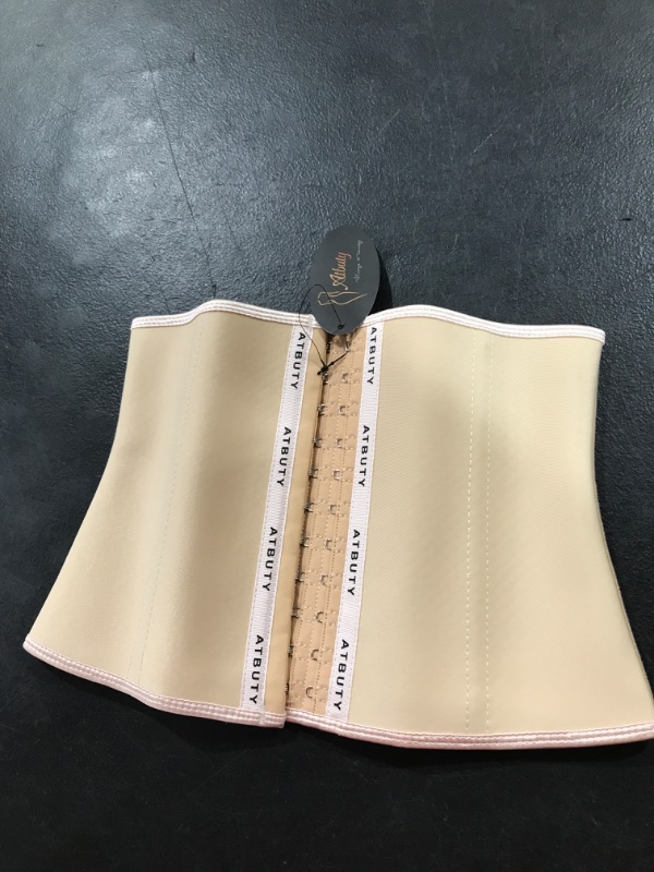 Photo 2 of Atbuty Super Short Torso Waist Trainers Cincher Corset Tummy Shaper Slimming Latex Trimmer Girdle XS