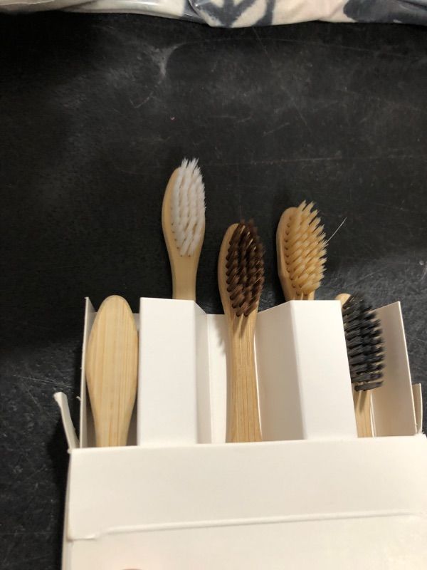 Photo 2 of 1Bamboo Toothbrushes (5-Pack) - Family Pack of 4 +1 Toothbrushes - Adult and Kids Toothbrush Sized - Bamboo Toothbrush Soft Bristle - Natural Toothbrush - Wood Toothbrush - Better for The Planet.