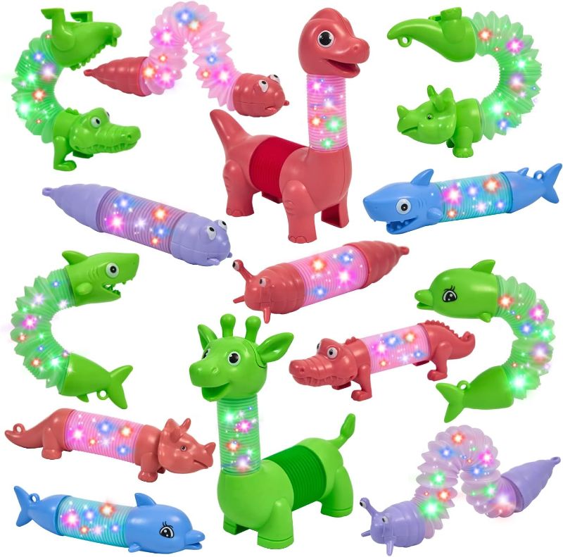 Photo 1 of 2-Pack Pop Tubes Animal Fidget Toys,Kids Party Favors ,Toddler Toys Age 1-2 2-4,Sensory Toys for Toddlers 1-3,Party Favors for Kids 3-5 4-8 8-12,Classroom prizes,Toddler Travel Toys,Mini Toys