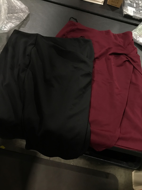 Photo 1 of 2 PACK LARGE SKIRTS BURGUNDY AND BLACK 