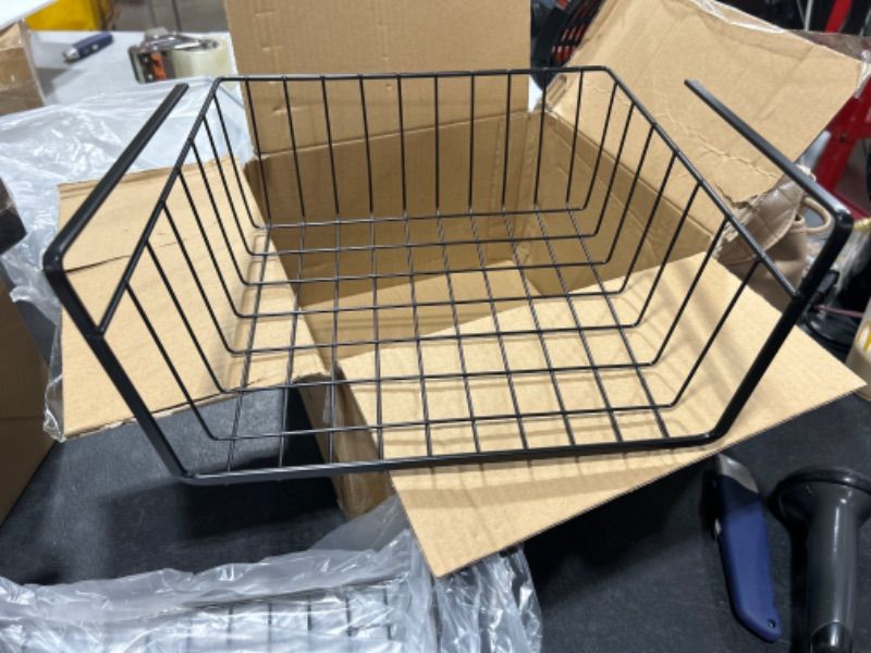 Photo 1 of  Under Shelf Organization Baskets - Color Black - Slips on any Shelf/Cabinet