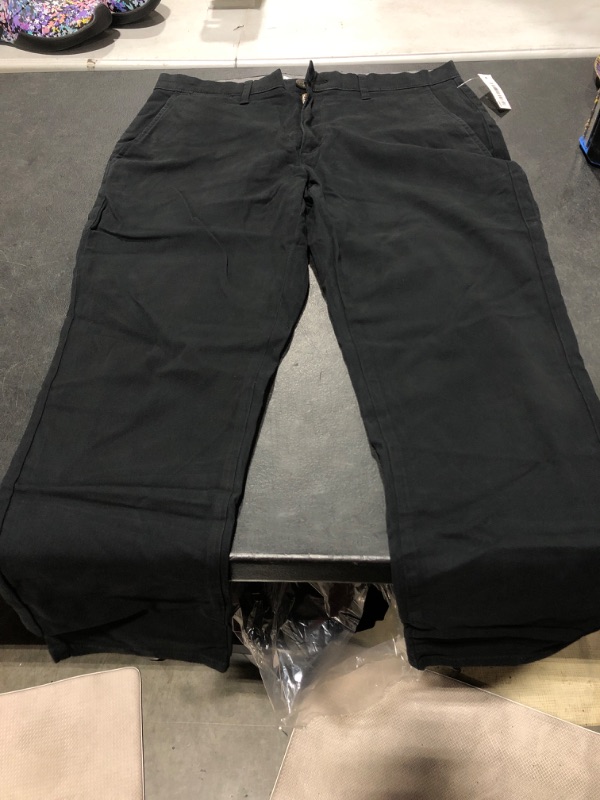 Photo 2 of Amazon Essentials Men's Slim-Fit Casual Stretch Khaki Pant 32W x 29L Black