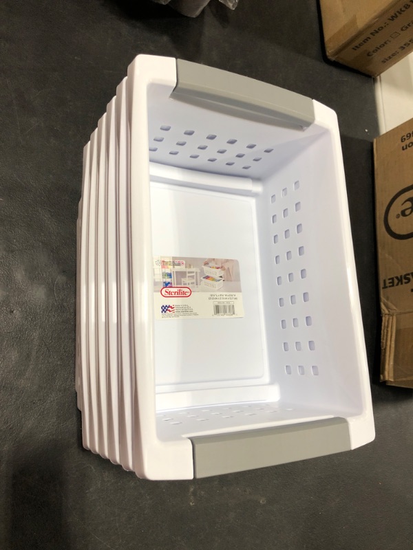 Photo 1 of Sterilite Medium Ultra Basket, White Basket, 6-Pack 