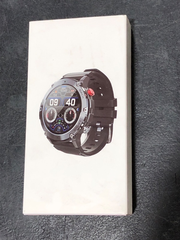 Photo 1 of Military Smart Watches for Men, Smart Watch with Bluetooth Call(Answer/Make Calls) IP68 Waterproof 1.32" HD Rugged Tactical Fitness Watch Tracker...