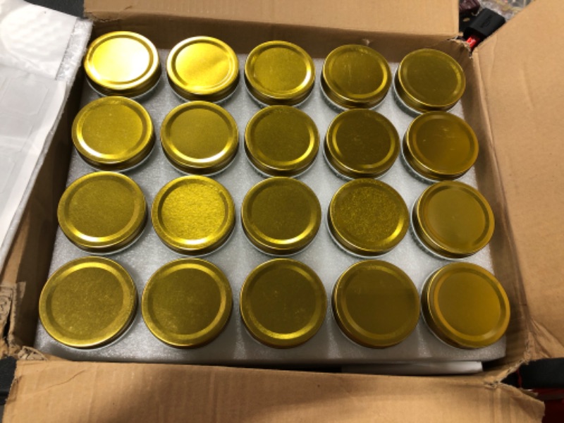 Photo 2 of 40 Pack 4 oz Glass Mason jars With Regular Lids, 120 ml Canning Jars Containers for Jam, Honey, Candies,Wedding Favors, Decorations, Baby Foods. Included 1 Pens and 80 Labels.