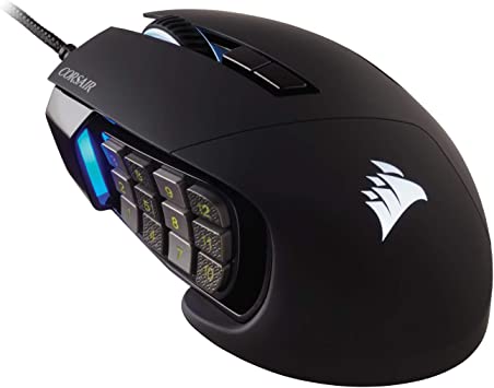 Photo 1 of Corsair SCIMITAR RGB ELITE Gaming Mouse For MOBA, MMO - 18,000 DPI - 17 Progammable Buttons - iCUE Compatible - Black