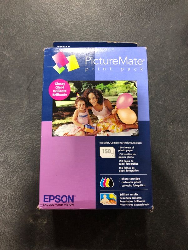 Photo 1 of EPSON T584 Standard Capacity Ink & Paper Combo Pack - Glossy (T5846) for select Epson PictureMate Printers, Black; Cyan; Yellow; Magenta