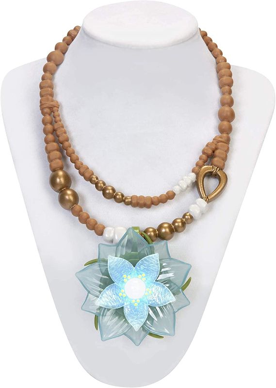 Photo 1 of Disney Raya Dragon Flower Light Up Necklace- Brown, White, Blue
