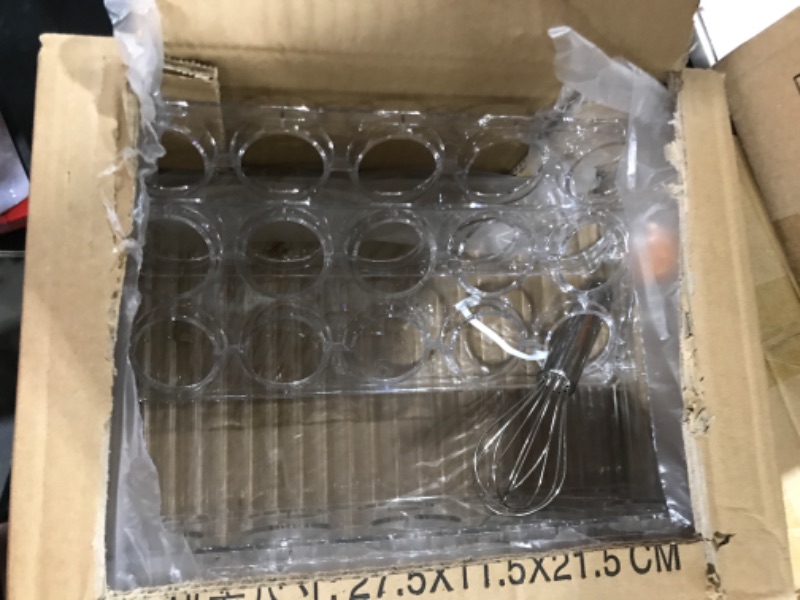 Photo 2 of 30 Count Egg Storage Drawer for Refrigerator - 3 Layers Egg Container with Egg Beater Clear Plastic Egg Tray for Fridge Side Door, Egg Holder for Refrigerator