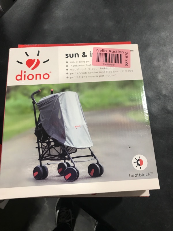 Photo 1 of Diono Universal Stroller Sun Shade  Insect Net with Heatblock Sun Protection - Silver