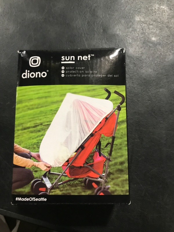 Photo 2 of Diono Universal Stroller Sun Shade  Insect Net with Heatblock Sun Protection - Silver