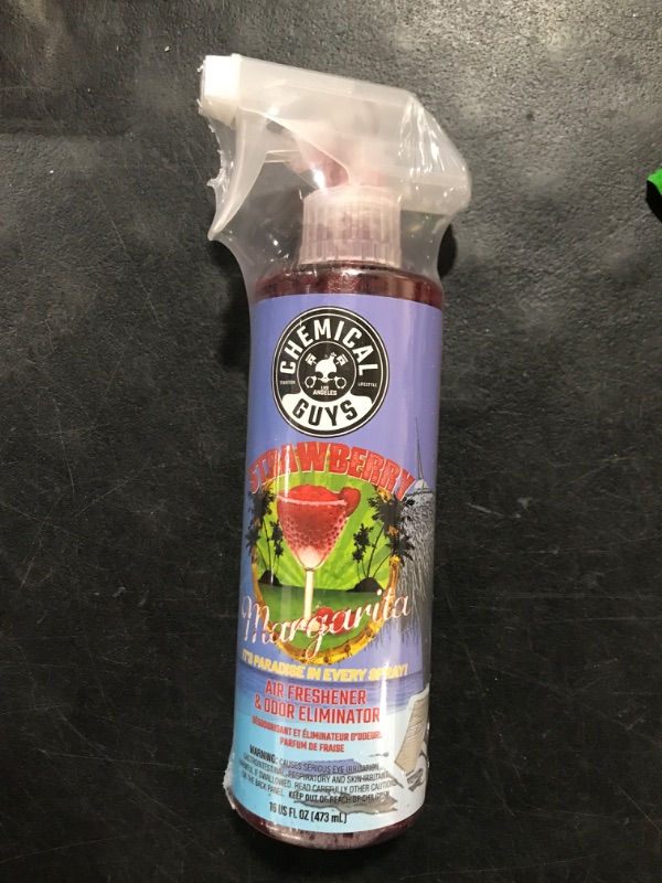 Photo 2 of Chemical Guys AIR_223_16 Strawberry Margarita Premium Air Freshener and Odor Eliminator (16 oz) with Pina Colada Air Freshener and Odor Eliminator, 16 oz Pina Colada + Strawberry Magarita