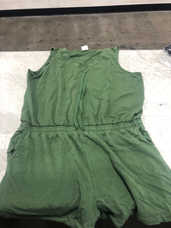 Photo 1 of Amazon Essentials - Green Sleeveless Romper - Green - Womens XXL 
