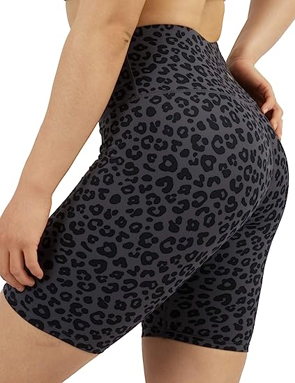 Photo 1 of AJISAI Biker Shorts for Women,High Waisted Print Yoga Workout Compression Shorts-9" Medium