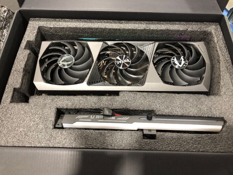 Photo 2 of ZOTAC Gaming GeForce RTX™ 3090 Ti AMP Extreme Holo 24GB GDDR6X 384-bit 21 Gbps PCIE 4.0 Graphics Card, HoloBlack, IceStorm 2.0 Advanced Cooling, Spectra 2.0 RGB Lighting, ZT-A30910B-10P