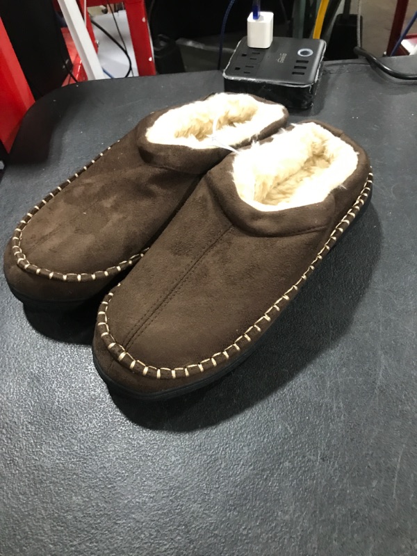 Photo 1 of Brown fuzzy Slippers. Size 7-8