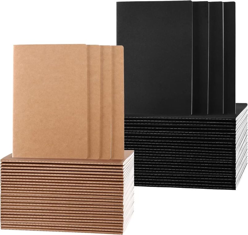 Photo 1 of paperstory 24 Pack A5 Blank Notebooks Bulk, 5.5 x 8.3 Inches, 30 Sheets/60 Pages, Writing Drawing Sketchbook Diary Subject Notebooks