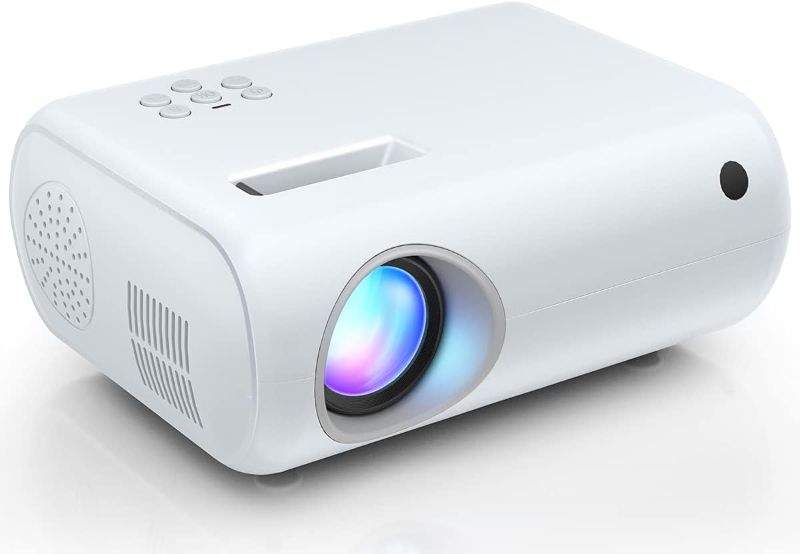 Photo 1 of Mini Projector, CLOKOWE 2023 Upgraded Portable Projector with 9000 Lux and Full HD 1080P, Movie Projector Compatible with iOS/Android Phone/Tablet/Laptop/PC/TV Stick/Box/USB Drive/DVD/Game Console