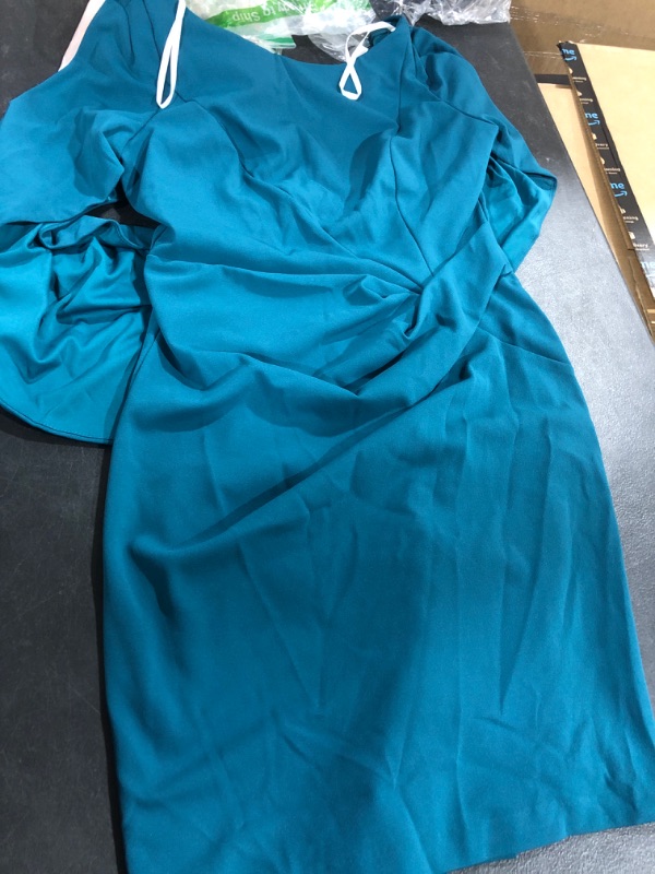 Photo 2 of Betsy & Adam Cape-Back Dress Size 14 Aqua Blue