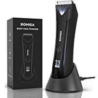 Photo 1 of Electric Groin Body Hair Trimmer - ROMISA Ball Trimmer for Men USB Recharge Dock Cordless Use Fully Waterproof Replaceable Ceramic Blade Pubic Hair Trimmer Body Groomer Kit for Men
