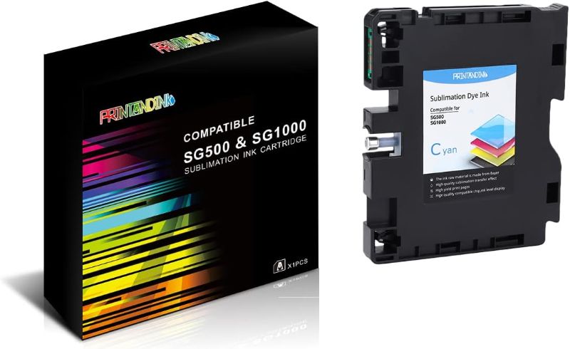 Photo 1 of PRINTANDINK SG500 SG1000 Sublimation Ink Cartridge Compatible with Sawgrass Virtuoso SG500 SG1000 New Firmware 3.03 Magenta 