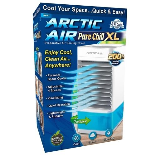 Photo 1 of Arctic Air Pure Chill XL Evaporative Air Cooler - Powerful 4-Speed, Quiet, Lightweight Oscillating Portable Cooling Tower - Hydro-Chill Technology For Bedroom, Office, Living Room & More
