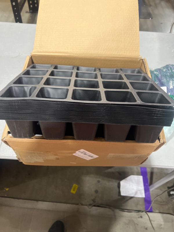 Photo 3 of  Pack Seed Starter Kit, 72 Cell Seedling Trays Gardening Germination Plastic Tray Nursery Pots Mini Propagator Plant Grow Kit Plug Tray Starting Trays for Seedling Germination