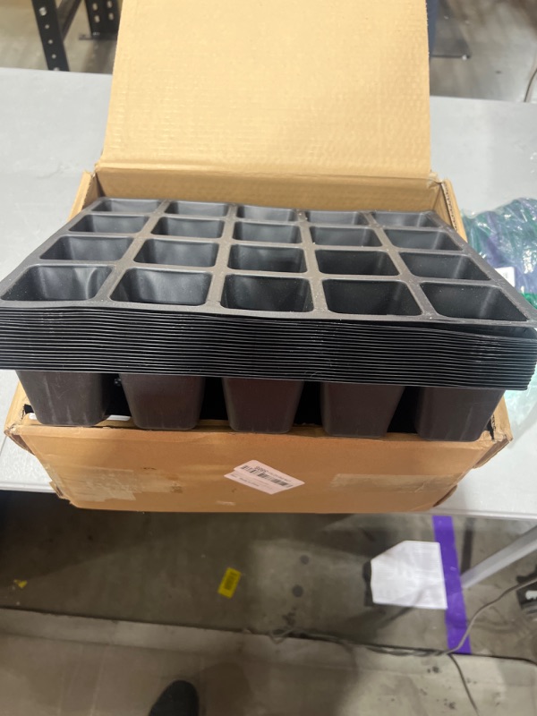 Photo 1 of  Pack Seed Starter Kit, 72 Cell Seedling Trays Gardening Germination Plastic Tray Nursery Pots Mini Propagator Plant Grow Kit Plug Tray Starting Trays for Seedling Germination