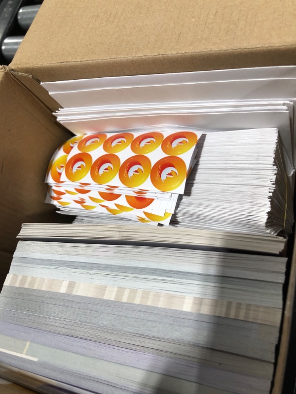 Photo 2 of 240 Set Eid Mubarak Cards with Envelopes Stickers Eid Mubarak Ramadan Holiday Gift Card Set Holder with 240 Envelopes and 240 Cute Stickers