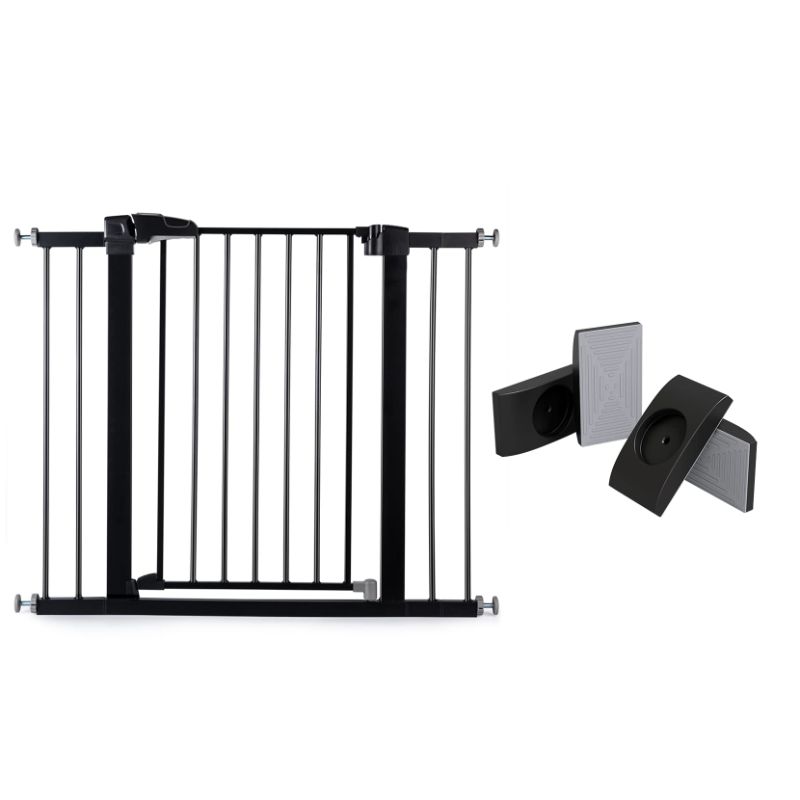 Photo 1 of Babelio Metal 26-40“ Baby Gate Pet Gate with Wall Protectors, Safety Gate for Child and Pets, Pressure Mounted Gate with Door for Stair and Doorway