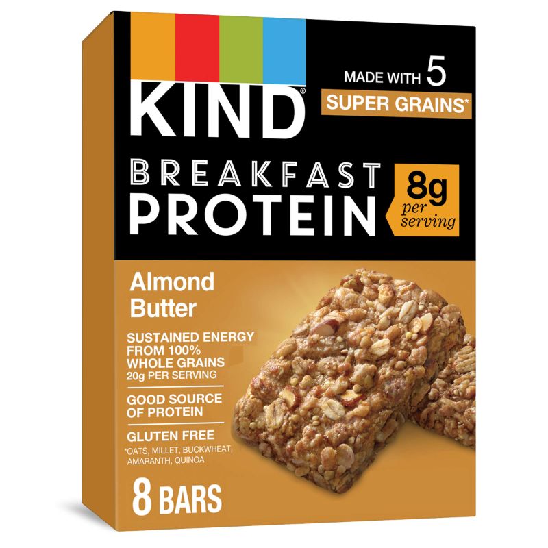 Photo 1 of  exp -march - 11 - 23 -KIND Breakfast Protein Bars, Almond Butter, Healthy Snacks, Gluten Free, 8g Protein, 32 Count -