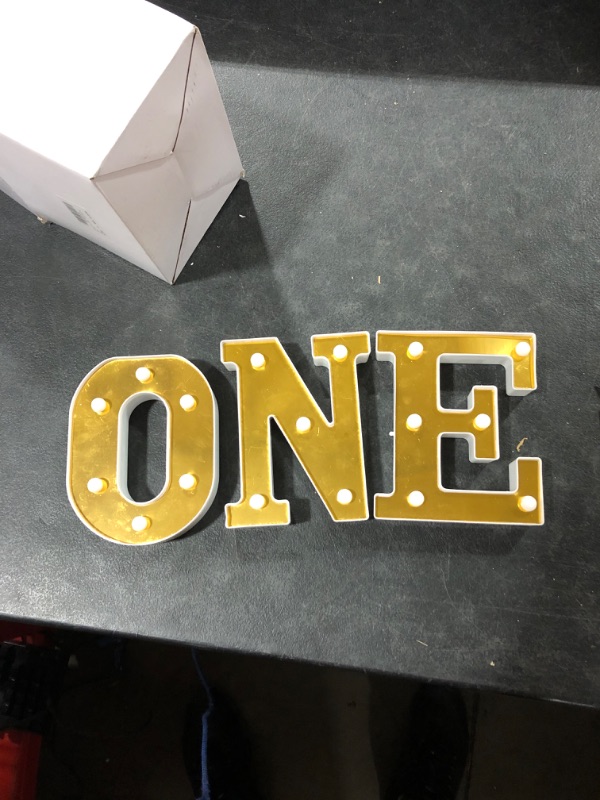 Photo 1 of 3 piece letters. O.N.E.