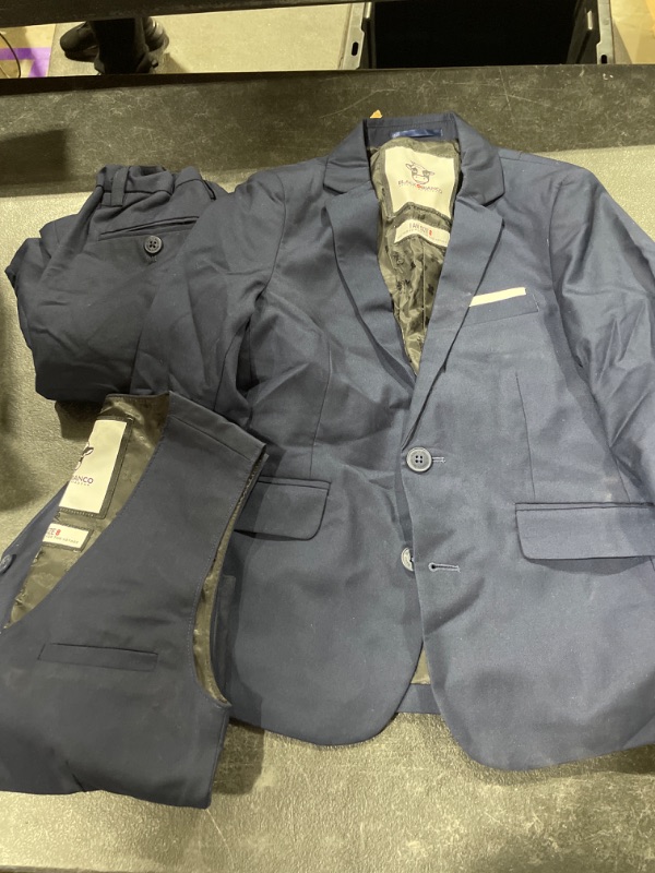 Photo 2 of Black and Bianco Kids Size 8 Blue Suit Set