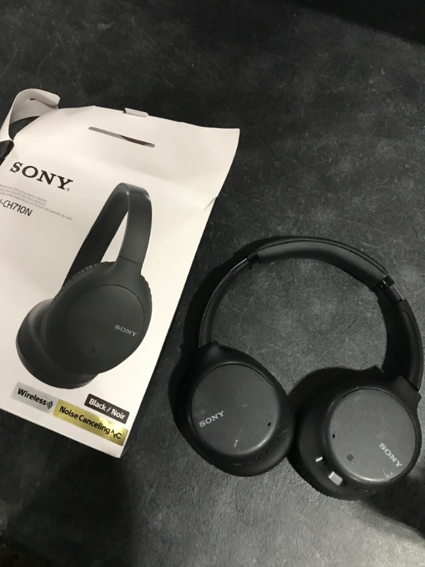 Photo 2 of Sony Noise Cancelling Headphones WHCH710N: Wireless Bluetooth Over the Ear Headset with Mic for Phone-Call, Black Black WHCH710N 