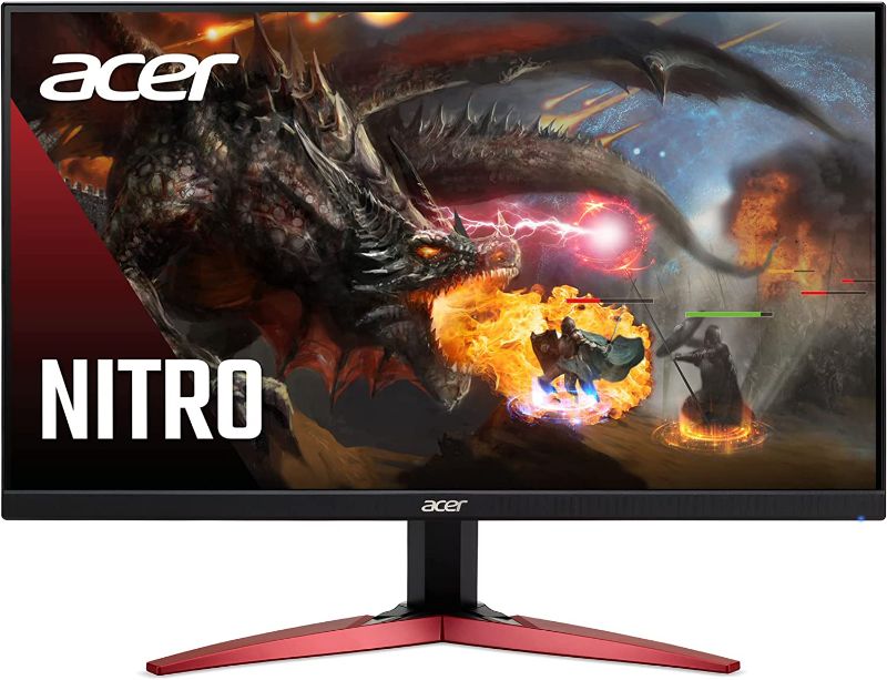 Photo 1 of Acer Nitro KG241Y Sbiip 23.8” Full HD (1920 x 1080) VA Gaming Monitor | AMD FreeSync Premium Technology | 165Hz Refresh Rate | 1ms (VRB) | ZeroFrame Design | 1 x Display Port 1.2 & 2 x HDMI 2.0
