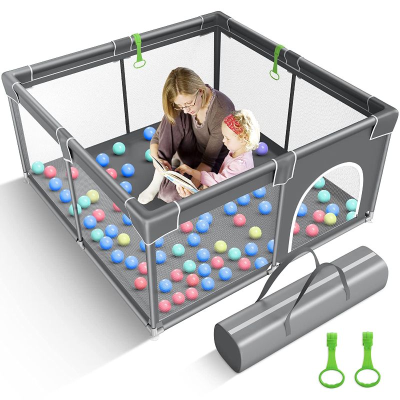 Photo 1 of GENTEACO Baby Playpen, 50x50inch Large Play Pen for Babies and Toddlers, Baby Fence Play Yard, Safety Kids Playpin Indoor&Outdoor