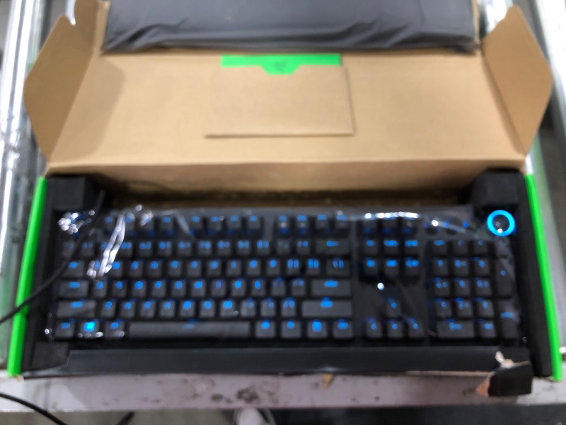 Photo 2 of Razer Huntsman V2 Optical Gaming Keyboard: Fastest Clicky Optical Switches w/Quick Keystrokes & 8000Hz Polling Rate - Doubleshot PBT Keycaps - Dedicated Media Keys & Dial - Ergonomic Wrist Rest Classic Black Keyboard Huntsman V2 Clicky Optical Switches