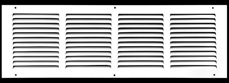 Photo 1 of 22" x 4" Return Air Grille - Sidewall and Ceiling - HVAC Vent Duct Cover Diffuser - [White] [Outer Dimensions: 23.75w X 5.75"h]