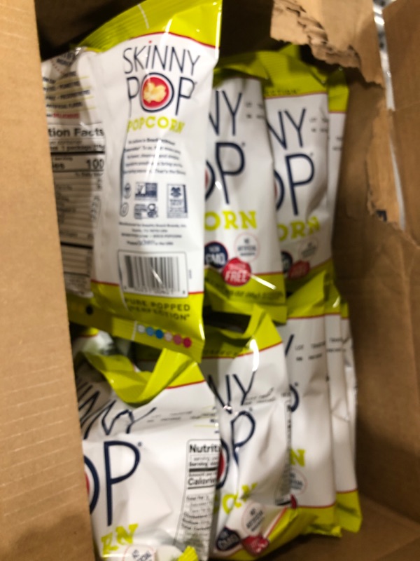 Photo 2 of SkinnyPop Original Popcorn, Individual Snack Size Bags, Skinny Pop, Healthy Popcorn Snacks, Easter Snacks, Gluten Free, 0.65 Ounce (Pack of 30)