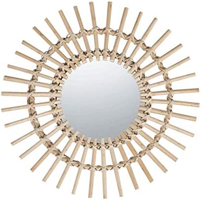 Photo 1 of 16 Inches Rattan Mirror Rattan Wall Mirror Wall Mirrors Decorative Wicker Mirror Decorative Wall Mirror Wall Decor (B)