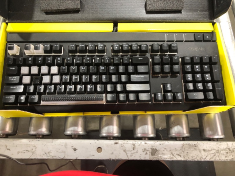 Photo 2 of Corsair K70 RGB PRO Wired Mechanical Gaming Keyboard (CHERRY MX RGB Speed Switches: Linear and Rapid, 8,000Hz Hyper-Polling, PBT DOUBLE-SHOT PRO Keycaps, Soft-Touch Palm Rest) QWERTY, NA - Black Cherry Speed- Fast K70 RGB PRO Black