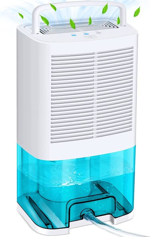 Photo 3 of 2000ML(68oz) Dehumidifiers, 5200 Cubic Feet Small Dehumidifiers with Drain Hose 550 sq.ft, Portable Ultra Quiet Air Dehumidifiers for Home Basements Bathroom Bedroom Closet RV Office