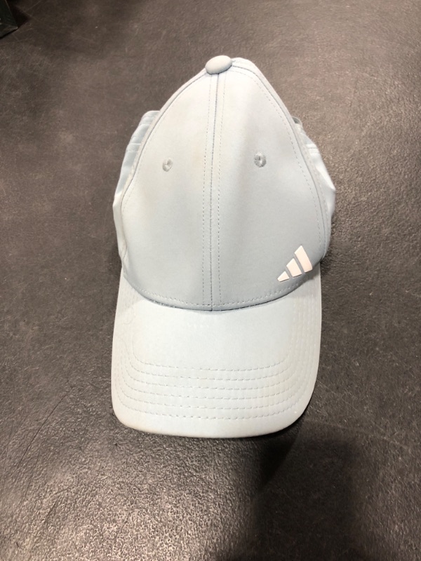 Photo 2 of adidas Women's Backless Ponytail Hat Adjustable Fit Baseball Cap One Size Magic Grey/White