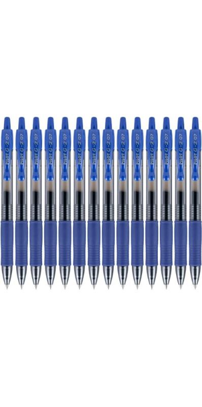 Photo 1 of (ONLY TWELVE) PILOT G2 Premium Refillable & Retractable Rolling Ball Gel Pens, Fine Point, Blue Ink, 14-Pack (15361)
