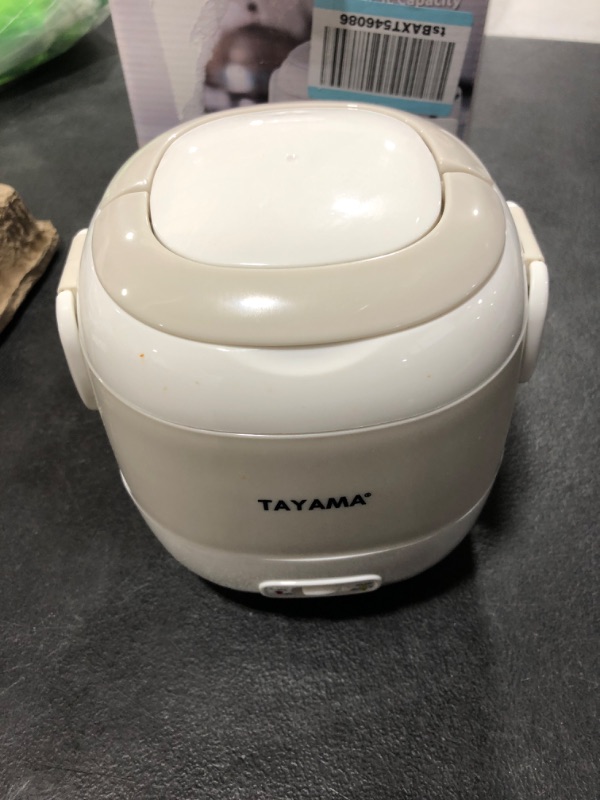 Photo 2 of (READ NOTES) Tayama 1.5 Cup Portable Mini Rice Cooker, White (TMRC-03R)