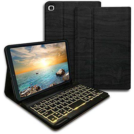 Photo 1 of REAL-EAGLE Galaxy Tab a 8.4 2020 Backlit Keyboard Case SM-T307 7 Color Backlights Detachable Wireless Keyboard Protective Case Cover for Samsung Gala
