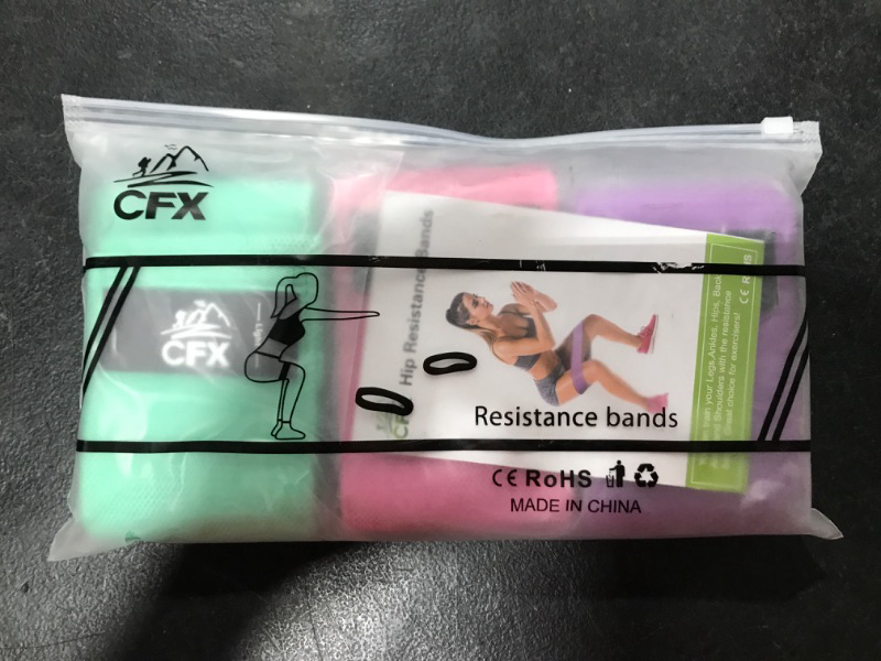 Photo 2 of 
CFX Resistance Bands Set, Exercise Bands with Non-Slip Design for Hips & Glutes, 3 Levels Workout Bands for Women and Men, Booty Bands for Home Fitness,...