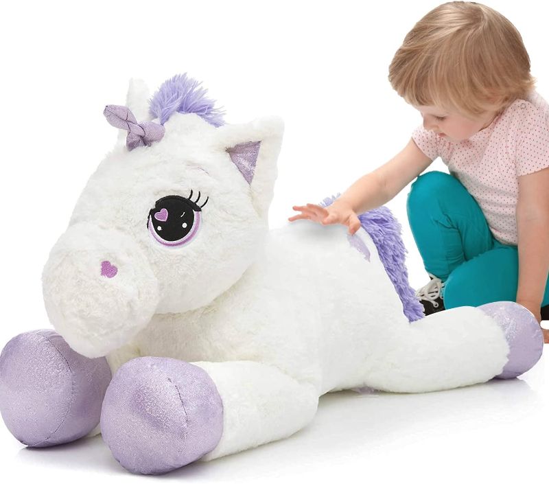 Photo 1 of AMZAWRIEL Giant Unicorn Plush Toys, 32inch Big Unicorn Stuffed Animals Toys, Unicorn Stuffed Animals for Girls?Lovely Unicorn Plushies Home Decorations for Children Birthday Christmas